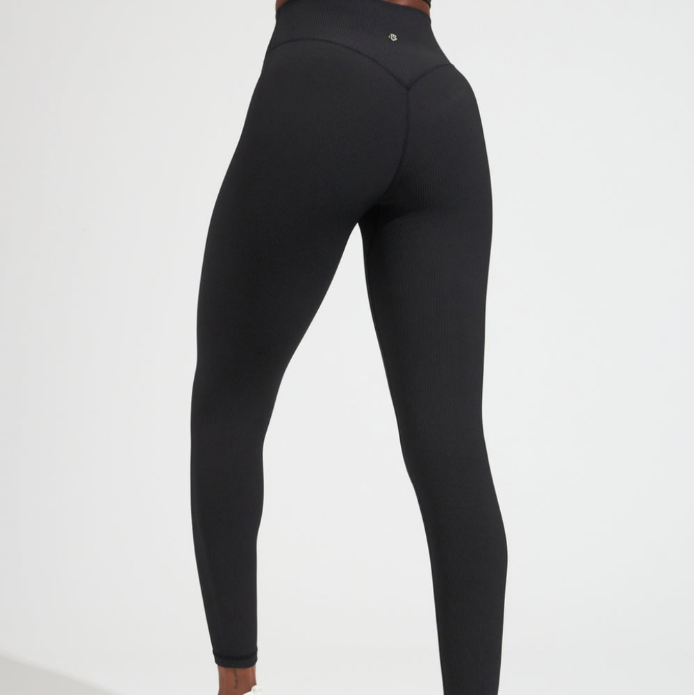 Buffbunny Material girl black ribbed leggings